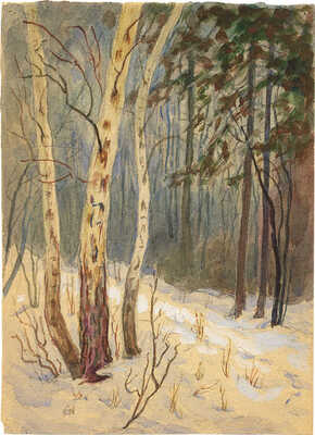 Морозов Константин Феофанович. Пейзаж с березами